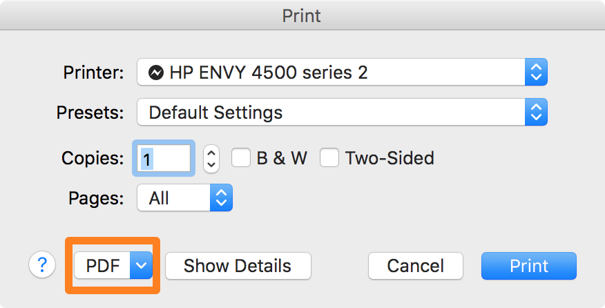 pdf printer for mac sierra